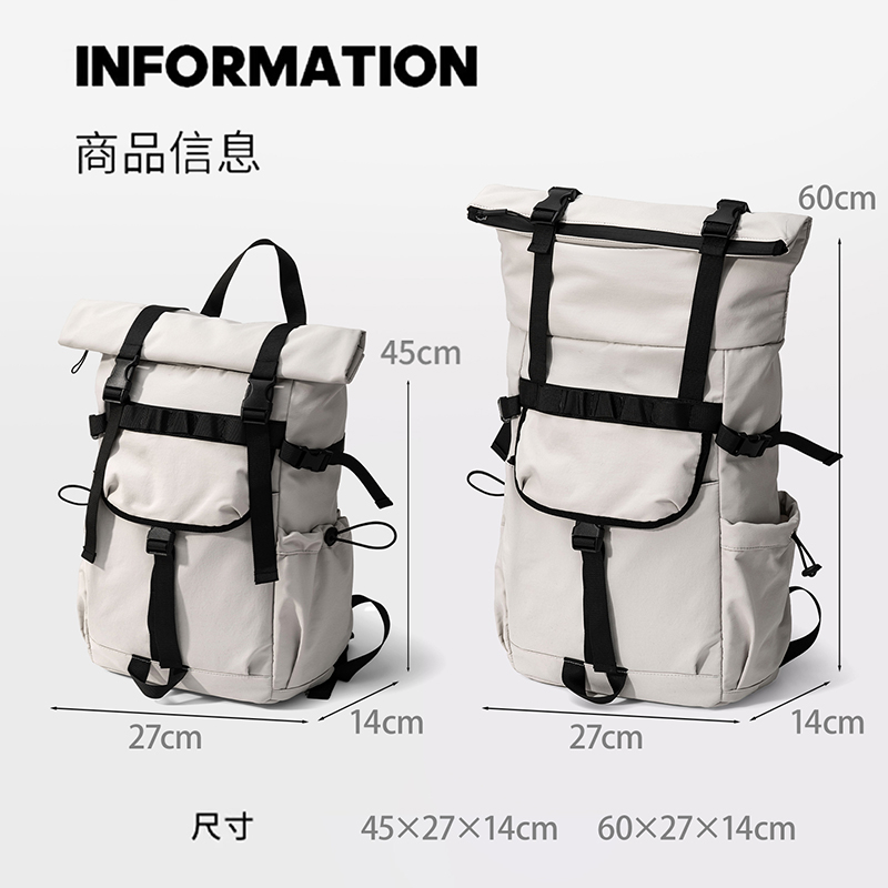 신형 남성용 롤탑 확장형 여행 백팩 노트북 백팩 아웃도 - Hiking Backpack Waterproof 리뷰 및 가격